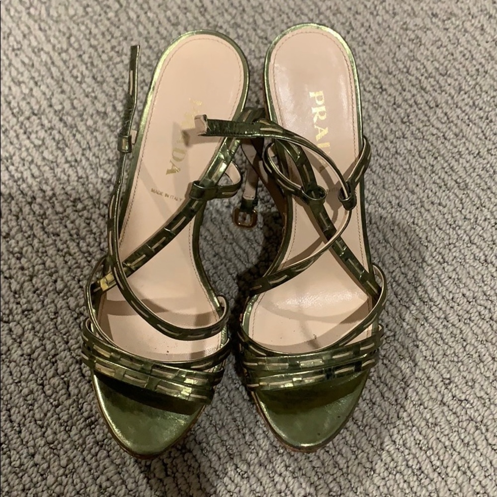 Prada Green Sandals